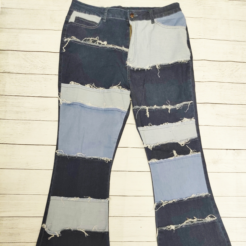 Plus size denim jeans